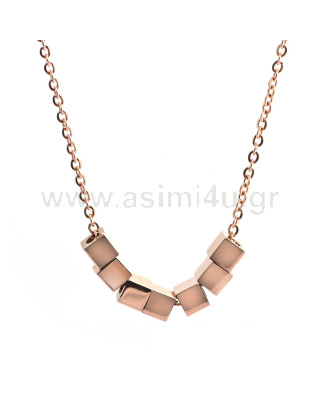 Rose Gold κολιέ Stainless Steel