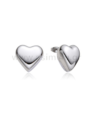 Ατσάλινο σκουλαρίκι καρδιά