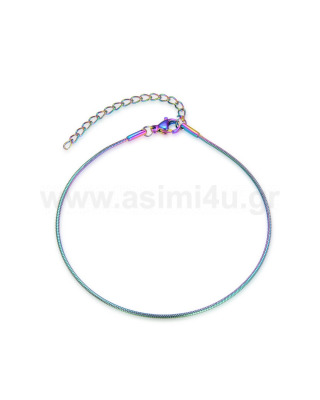 Rainbow Stainless Steel Anklet