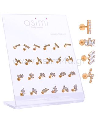 Gold Plated Surgical Steel 316L Ear Labret - Tragus