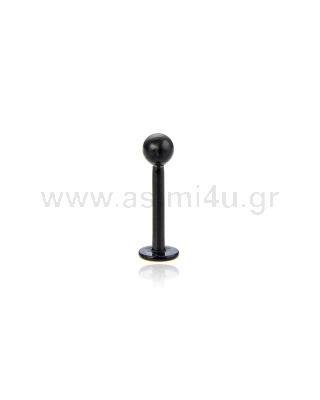 Μαύρο σκουλαρίκι χειλιού 1.0mm Surgical Steel 316L