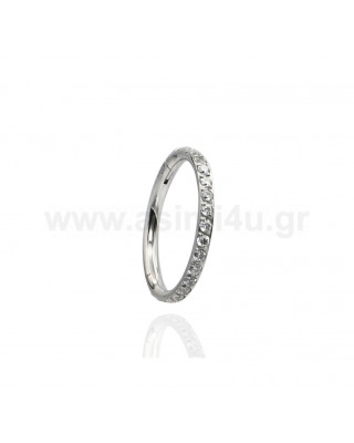 Hinged segment ring 10/12mm with Zircon Surgical Steel 316L