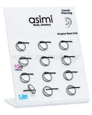 Double Hinged segment ring with Zircon Surgical Steel 316L