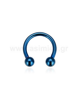 Blue Circular Barbell Surgical Steel 316L