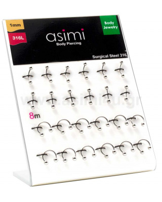 Mix Classic Piercing 1.0mm Surgical Steel 316L